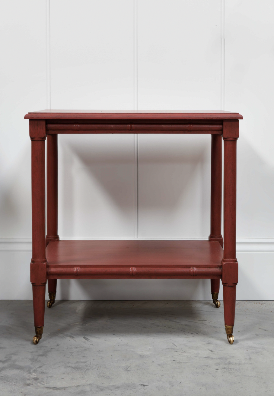HÁM Bamboo Side Table - Burnt Red